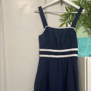 Popplin Shirred Strappy Maxi Dress